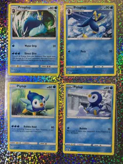 Pokemon TCG Cosmic Eclipse Regular: 55/236 Prinplup; 54/236 Piplup - Image 1