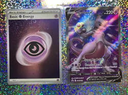 2022 Pokemon TCG Sword & Shield Full Art Promo SWSH229 Mewtwo V - Image 1
