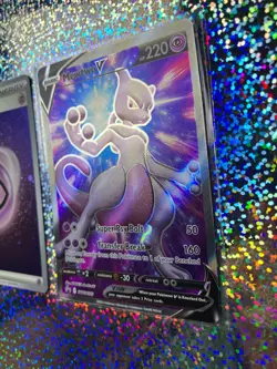 2022 Pokemon TCG Sword & Shield Full Art Promo SWSH229 Mewtwo V - Image 3