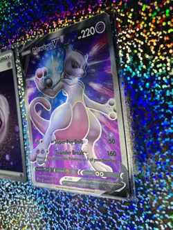 2022 Pokemon TCG Sword & Shield Full Art Promo SWSH229 Mewtwo V - Image 4