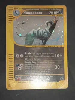 Pokemon Card- Houndoom-Skyridge-Holo-H11/H32-Rare-NoCrystal-ENG-Poor - Image 1