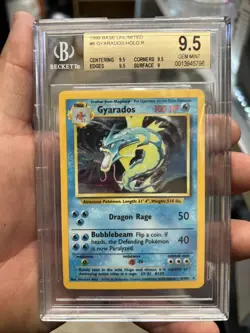 1999 GYARADOS POKEMON TCG BASE SET BGS 9.5 Gem Mint Vintage Holo Rare - Image 1
