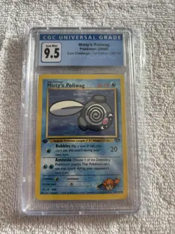 CGC 9.5 Misty’s Poliwag Pokemon 2000 Gym Challenge 1st Edition 89/132 - Image 1