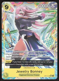 Jewelry Bonney Alternate Art, M/NM, Carrying On His Will OP13-108, one piece tcg - Image 1