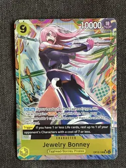 Jewelry Bonney Alternate Art OP13-108 Carrying On His Will One Piece TCG - Image 1