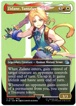 Zidane, Tantalus Thief (Borderless) - 0405 - Final Fantasy - MTG - NM/M - Image 1