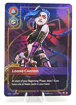 Riftbound Loose Cannon English Jinx Legend card 251/298 FULL ART FOIL - Image 2