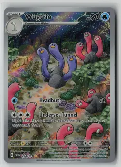 Wugtrio 224/091 Pokemon Paldean Fates Illustration Rare Card Near Mint (NM)1 - Image 1