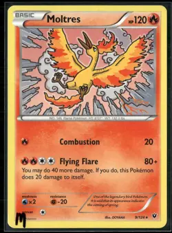 Pokemon - Moltres 9/124 XY Fates Collide Rare Regular MP - Image 1