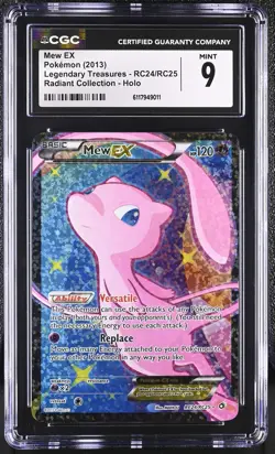 CGC 9 Mew EX Legendary Treasures RC24/RC25 Radiant (Collection) Holo Pokemon - Image 1
