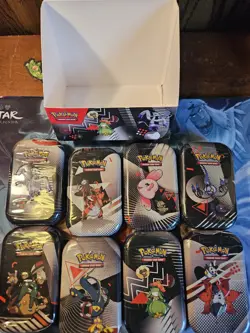 Pokemon TCG Black Bolt White Flare Unova Mini Tin Set of 8 WITH Display Box - Image 3