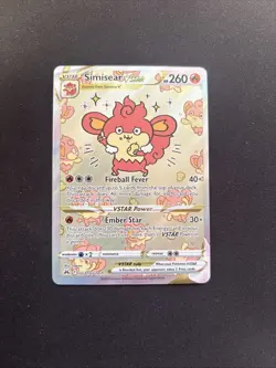 Pokemon TCG Crown Zenith Simisear VSTAR GG37/GG70 Galarian Gallery - Image 1