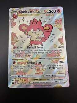 Pokemon TCG Crown Zenith Simisear VSTAR GG37/GG70 Galarian Gallery - Image 1
