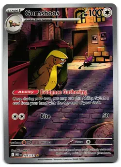 Gumshoos 153/132 - Mega Evolution Illustration Rare Pokemon TCG - NM Card - Image 1