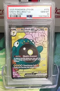 Iono's Bellibolt ex 172/159 Pokemon Sv09: Journey Together Gem Mint PSA 10 - Image 1