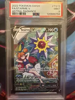 Pokemon TCG Starmie v Astral Radiance Holo Ultra Rare Full Art TG13/TG30 PSA 9 - Image 1