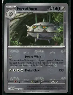 2025 Pokemon White Flare Uncommon Master Ball Pattern Ferrothorn 069/086 - Image 1