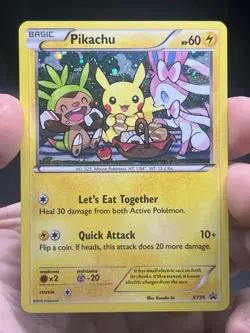 Pikachu XY95 Black Star Promo Holo Let’s Eat Together Pokemon English NM- - Image 3