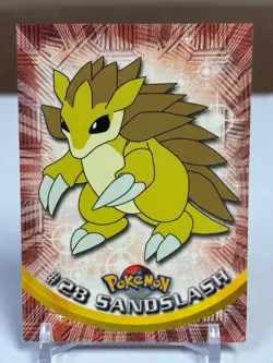 1999 Topps Pokemon #28 Sandslash (TV Animation Series 1) 1st Print Blue Logo NM - Image 1