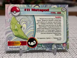 1999 Topps Pokemon #11 Metapod (TV Animation Series 1) 3rd Print Green Logo NM - Image 2
