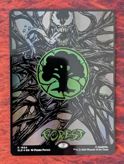 Forest 1954 Venom Raised FOIL | Near Mint FOIL | SLD Secret Lair Drop Magic MTG - Image 1