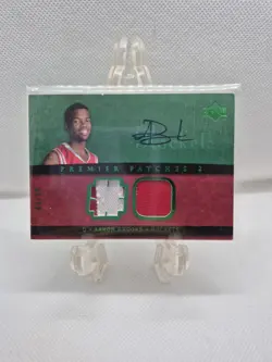 2007-08 Upper Deck Premier Patches Aaron Brooks Rc Patch On-Card Auto SSP /10 🔥 - Image 1