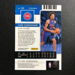 2021-22 Panini Contenders RC Cade Cunningham On Card Auto Premium Gold 10/10 - Image 2