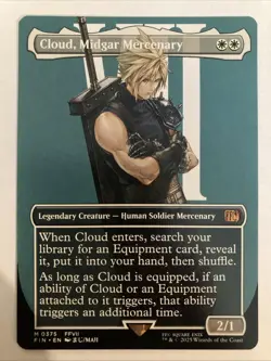 MTG - Final Fantasy - Cloud, Midgar Mercenary (Borderless) #0375 - Regular NM - Image 1