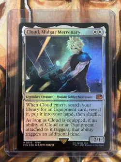 FOIL Cloud, Midgar Mercenary #0010 MTG Final Fantasy Mythic - Pack Fresh NM/M 🔥 - Image 3