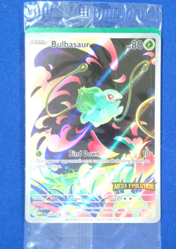 Pokemon Bulbasaur 133/132 English Mega Evolution Stamped Promo SEALED - Image 1
