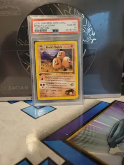 PSA 10 1st Edition Brock's Dugtrio Pokemon Card WOTC Gym Challenge 22/132 - Image 1