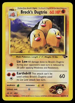 Pokemon Card - Brock's Dugtrio Gym Challenge 22/132 Rare - Image 1
