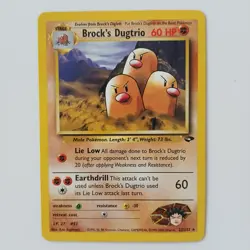 Pokemon Card Brock's Dugtrio 22/132 Gym Challenge Rare NM - Image 1