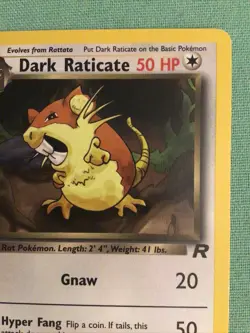 Dark Raticate 51/82 1st Edition Pokemon Card Team Rocket- New - Image 2