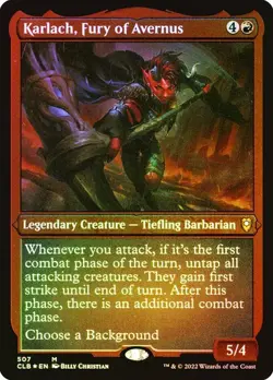 Karlach, Fury of Avernus *Etched Foil * - CLB-BF - NM - Magic The Gathering MTG - Image 1