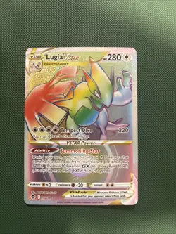 Pokemon Lugia VSTAR Full Art Secret Rare Holo 202/195 Silver Tempest 280HP TCG - Image 1