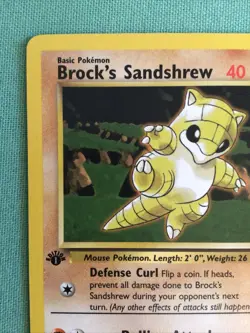 Pokemon 1st Edition Gym Heroes Brock's Sandshrew 71/132 New - Image 3