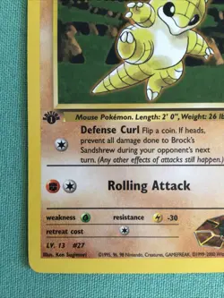 Pokemon 1st Edition Gym Heroes Brock's Sandshrew 71/132 New - Image 4