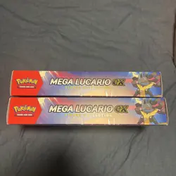 Set of 2 - Pokemon TCG Mega Lucario ex Figure Collection Box Factory Sealed - Image 2