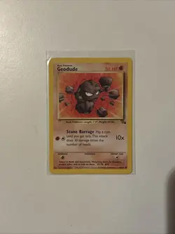 Geodude 47/62 Pokemon Card Fossil Common TCG WOTC non holo - Image 1