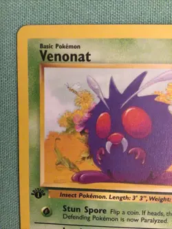 **RARE** ENGLISH POKEMON CARD VENONAT 1ST ED JUNGLE 63/64 - Image 3