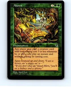 Aluren #213 Rare Tempest MTG LP Exc/Exc+ (Surface Blemish) - Image 1