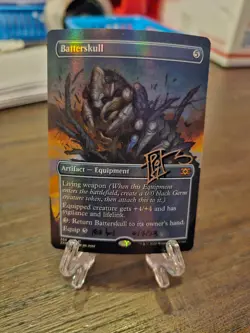 MTG Foil Borderless Batterskull - Double Masters #356 SIGNED - Image 1