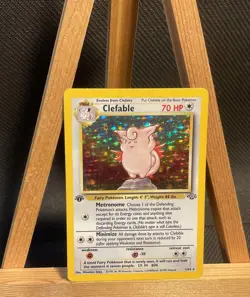 Pokemon Jungle Set 1st Edition Clefable 1/64 Holo Rare LP - Image 1
