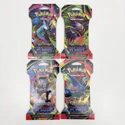 Pokemon TCG Mega Evolution Phantasmal Flames 4x Sleeved Booster Pack Art Set NEW - Image 1