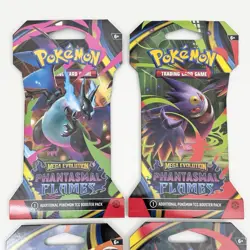Pokemon TCG Mega Evolution Phantasmal Flames 4x Sleeved Booster Pack Art Set NEW - Image 2