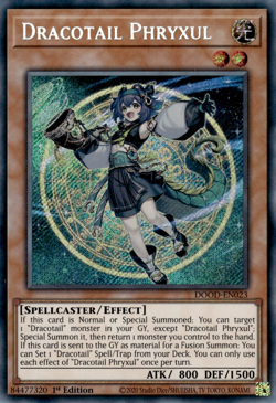 YUGIOH DRACOTAIL PHRYXUL SECRET DOOD-EN023 NEAR MINT - Image 1