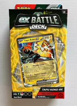 POKEMON ex BATTLE DECK Tapu KOKO (60) Card PACK Level 1 SEALED BOX Pokemon - Image 1