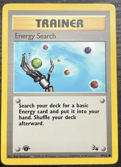 Energy Search 59/62 1st Edition Pokemon TCG WOTC Base Set Fossil MINT - Image 1