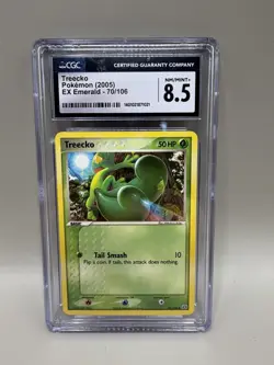Treecko 70/106 EX Emerald CGC 8.5 Pokemon TCG 2005 Vintage Graded Slab Card - Image 1